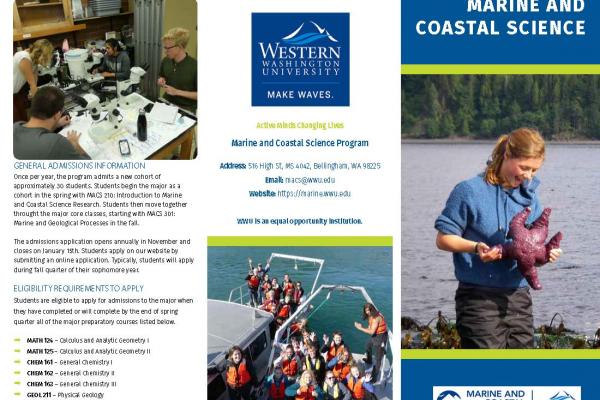 Marine and Coastal Science Program Brochure
